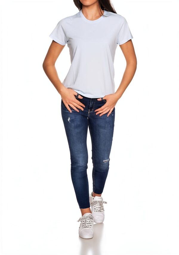 T-shirt COLORFUL STANDARD femme bleu clair coton confort-3