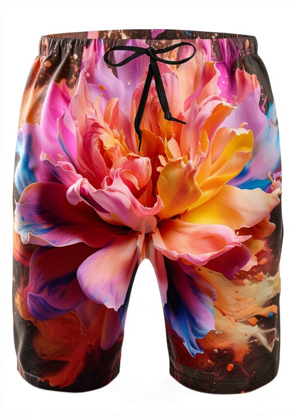 Short de bain homme Ogniwo tissu léger blanc-3