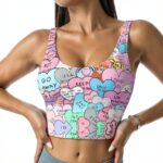 Soutien-gorge sport femme FSCEV polyester noir-0