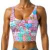 Soutien-gorge sport femme FSCEV polyester noir-1