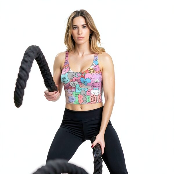 Soutien-gorge sport femme FSCEV polyester noir-7
