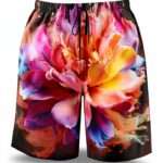 Short de bain homme Ogniwo tissu léger blanc-0
