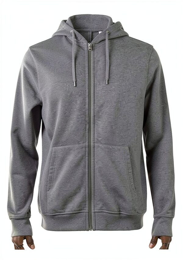 Colorful Standard Sweat à Capuche Zip Homme Gris L/XL – Bio pré-lavé-3
