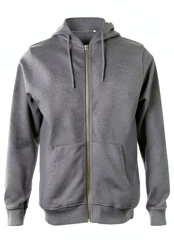 Colorful Standard Sweat à Capuche Zip Homme Gris L/XL – Bio pré-lavé-0