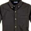 Chemise Donkergroen Colorful Standard Homme coupe ajustée respirant-1