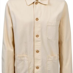 Colorful Standard Overshirt écru coton bio coupe droite 81626-0