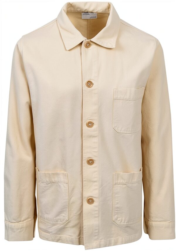 Colorful Standard Overshirt écru coton bio coupe droite 81626-0