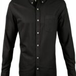 Chemise Donkergroen Colorful Standard Homme coupe ajustée respirant-0