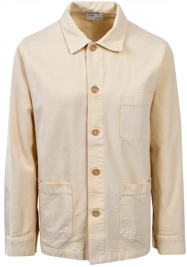 Overshirt Colorful Standard écru Homme M – Coton bio, coupe droite-0