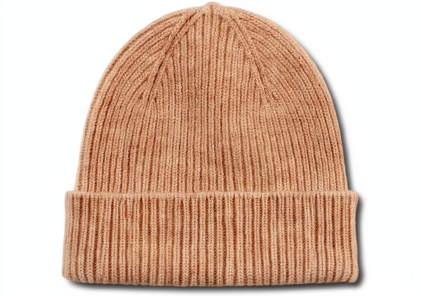 Bonnet en laine mérinos Colorful Ivory White taille unique 22x28 cm-0