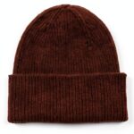 Chapeau bonnet en laine merino Colorful Standard, couleur café marron-0