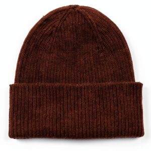 Chapeau bonnet en laine merino Colorful Standard, couleur café marron-0