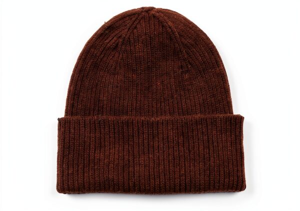 Chapeau bonnet en laine merino Colorful Standard, couleur café marron-0