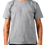 Colorful Standard T-shirt en coton bio gris heather – coupe courte-0