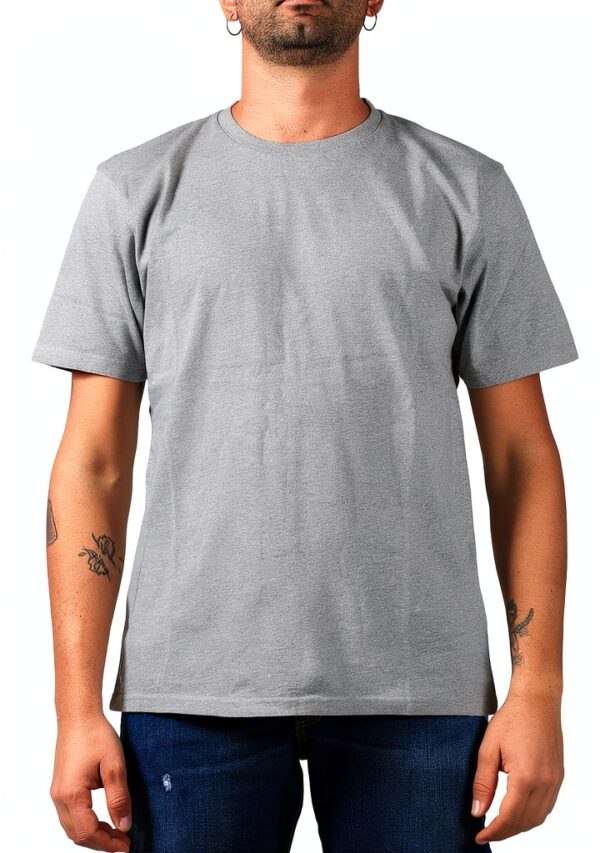 Colorful Standard T-shirt en coton bio gris heather – coupe courte-0