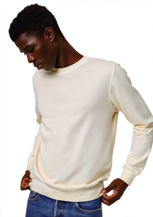 Sweatshirt col Rond Colorful Standard - Classic Organic Ivory White-4