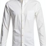 Chemise Colorful Standard gris pour homme coupe ajustée coton premium-0