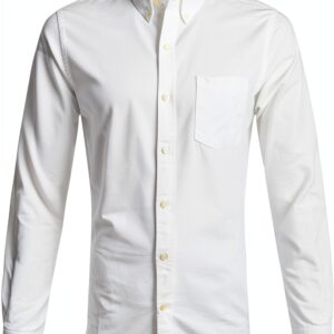 Chemise Colorful Standard gris pour homme coupe ajustée coton premium-0