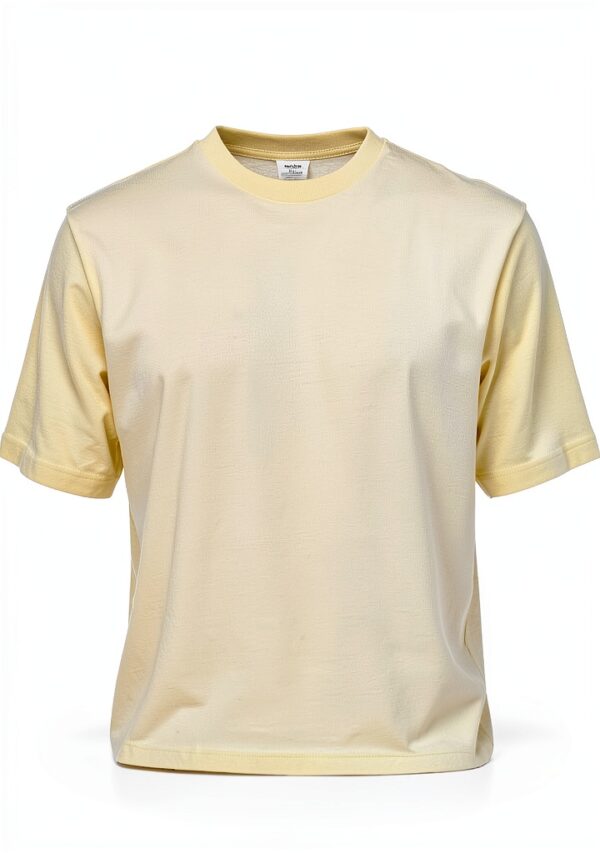 Colorful Standard T Shirt Uomo Giallo Pallido-4
