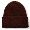 Chapeau bonnet en laine merino Colorful Standard, couleur café marron-1