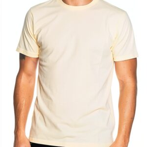T-shirt Homme Colorful Standard Jaune Clair, 100% Coton, Taille M-0