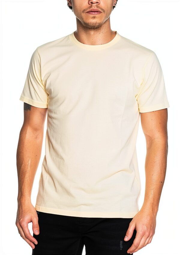 T-shirt Homme Colorful Standard Jaune Clair, 100% Coton, Taille M-0