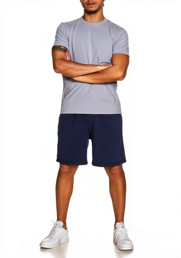 COLORFUL STANDARD T T-shirt pour homme, bleu ciel, poudre - Bleu - XL-3