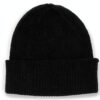 Chapeau bonnet en laine merino Colorful Standard, noir profond-1