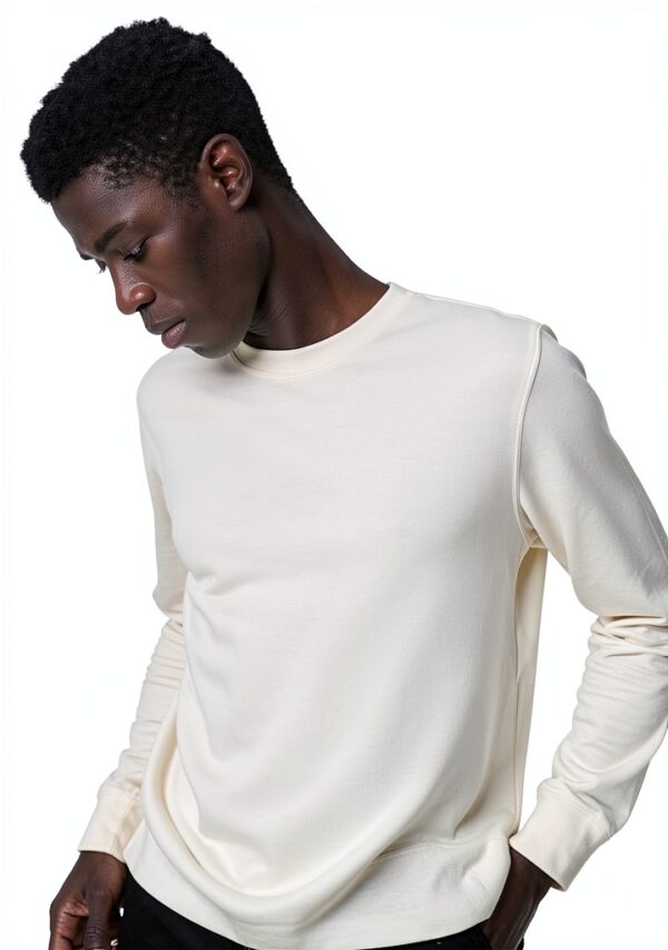 Sweatshirt en coton biologique Colorful Standard, Polar Blue, coupe-1
