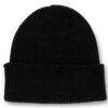 Chapeau bonnet en laine merino Colorful Standard, noir profond-0