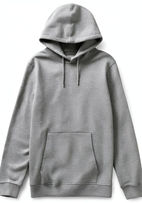 Pullover à capuche classique en coton organique, taille XXL, gris-0